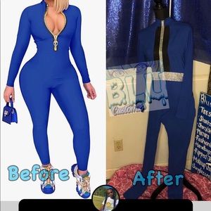 Custom “ BLU RAZZ JUMPSUIT “ 🦋